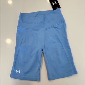 NWT Under Armour Light Blue Womens Compression Vanish Seamless Shorts